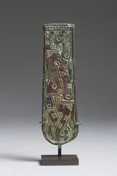 Langobardisches Riemenende (Bronze)